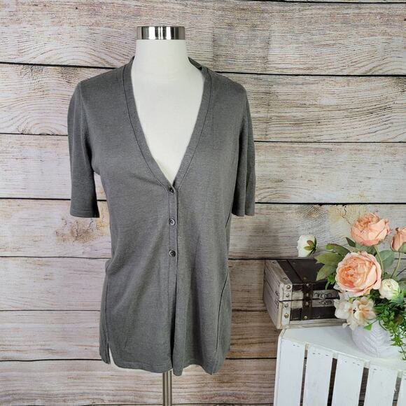 NWT J Jill V Neck Three Button Lightweight Green Caraway Cardigan XSP - Picture 1 of 5